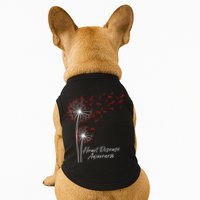 Dandelion Go Red Ribbon Heart Disease Awareness Month Doggie Tank