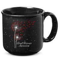 Dandelion Go Red Ribbon Heart Disease Awareness Month 15oz Campfire Ceramic Mug