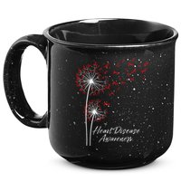 Dandelion Go Red Ribbon Heart Disease Awareness Month 15oz Campfire Ceramic Mug