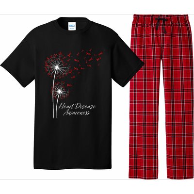 Dandelion Go Red Ribbon Heart Disease Awareness Month Pajama Set