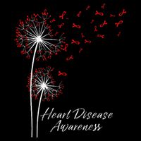 Dandelion Go Red Ribbon Heart Disease Awareness Month 16 in Basic Backpack