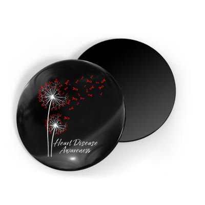 Dandelion Go Red Ribbon Heart Disease Awareness Month Magnet