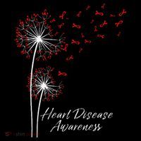 Dandelion Go Red Ribbon Heart Disease Awareness Month Youth Performance Sprint T-Shirt