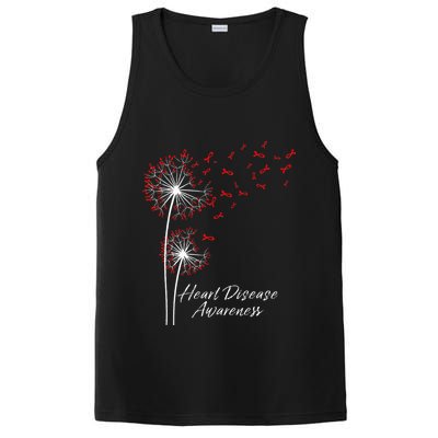Dandelion Go Red Ribbon Heart Disease Awareness Month PosiCharge Competitor Tank