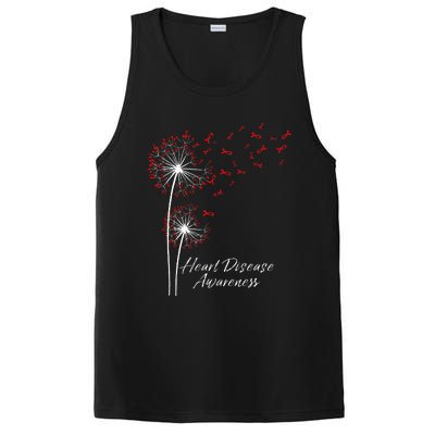 Dandelion Go Red Ribbon Heart Disease Awareness Month PosiCharge Competitor Tank