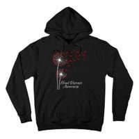Dandelion Go Red Ribbon Heart Disease Awareness Month Tall Hoodie