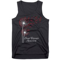 Dandelion Go Red Ribbon Heart Disease Awareness Month Tank Top