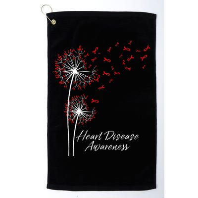 Dandelion Go Red Ribbon Heart Disease Awareness Month Golf Towel