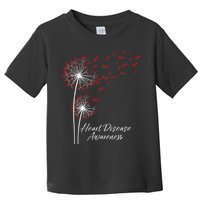 Dandelion Go Red Ribbon Heart Disease Awareness Month Toddler T-Shirt