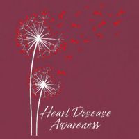 Dandelion Go Red Ribbon Heart Disease Awareness Month 16oz Travel Tumbler