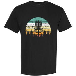 Disc Golf Retro Sunset Frisbee Golf Player Garment-Dyed Heavyweight T-Shirt