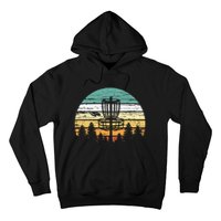 Disc Golf Retro Sunset Frisbee Golf Player Hoodie