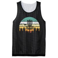 Disc Golf Retro Sunset Frisbee Golf Player Mesh Reversible Basketball Jersey Tank