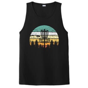 Disc Golf Retro Sunset Frisbee Golf Player PosiCharge Competitor Tank