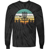 Disc Golf Retro Sunset Frisbee Golf Player Tie-Dye Long Sleeve Shirt