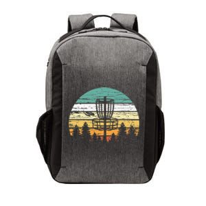 Disc Golf Retro Sunset Frisbee Golf Player Vector Backpack