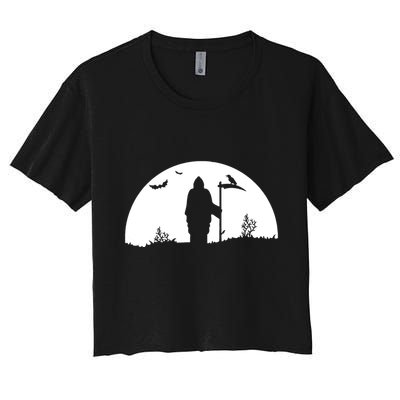 Death Grim Reaper Graphic Crop Top