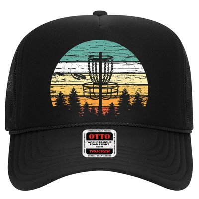 Disc Golf Retro Shirt, Sunset Vintage Frisbee Golf Trucker Hat