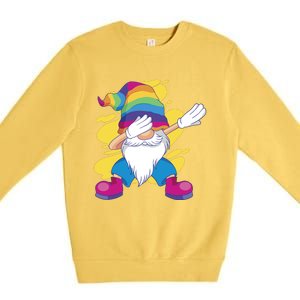 Dabbing Gnome Rainbow Premium Crewneck Sweatshirt