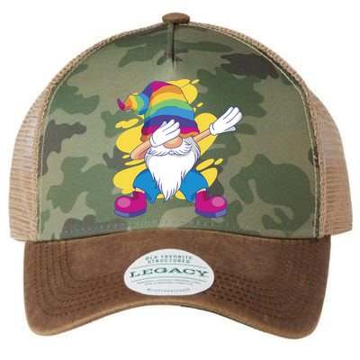 Dabbing Gnome Rainbow Legacy Tie Dye Trucker Hat