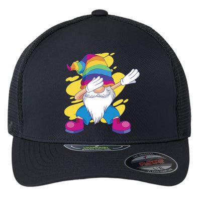 Dabbing Gnome Rainbow Flexfit Unipanel Trucker Cap