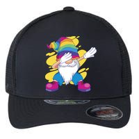 Dabbing Gnome Rainbow Flexfit Unipanel Trucker Cap