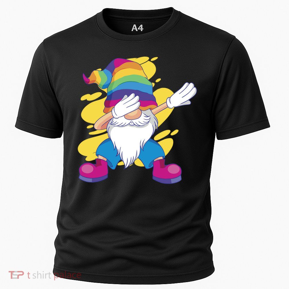 Dabbing Gnome Rainbow Performance Shirt