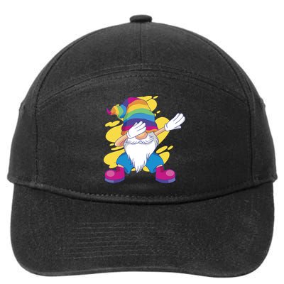 Dabbing Gnome Rainbow 7-Panel Snapback Hat