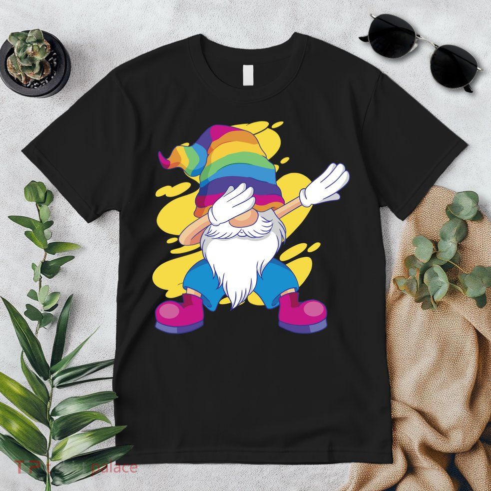 Dabbing Gnome Rainbow Premium T-Shirt