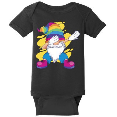 Dabbing Gnome Rainbow Baby Bodysuit