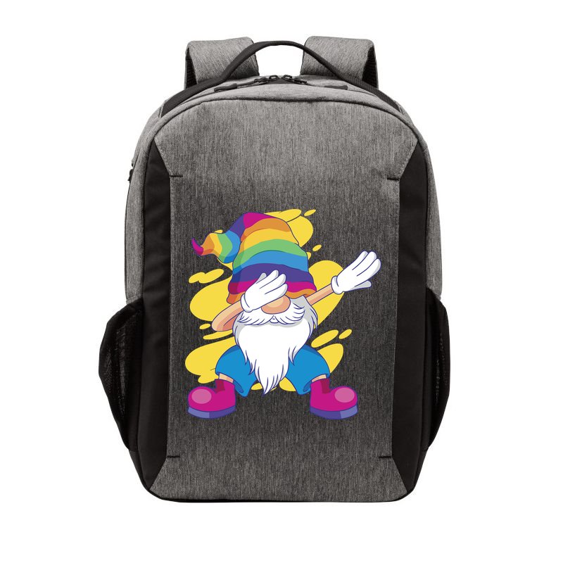 Dabbing Gnome Rainbow Vector Backpack