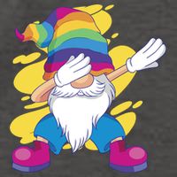 Dabbing Gnome Rainbow Vector Backpack