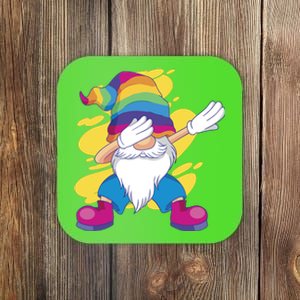 Dabbing Gnome Rainbow Coaster