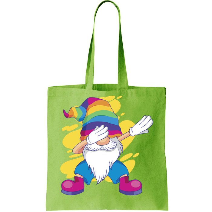 Dabbing Gnome Rainbow Tote Bag