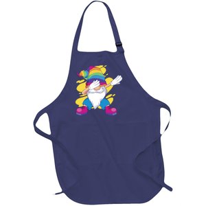 Dabbing Gnome Rainbow Full-Length Apron With Pockets