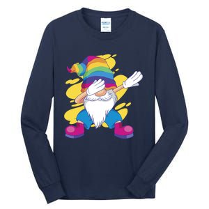 Dabbing Gnome Rainbow Tall Long Sleeve T-Shirt