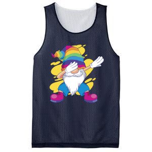 Dabbing Gnome Rainbow Mesh Reversible Basketball Jersey Tank