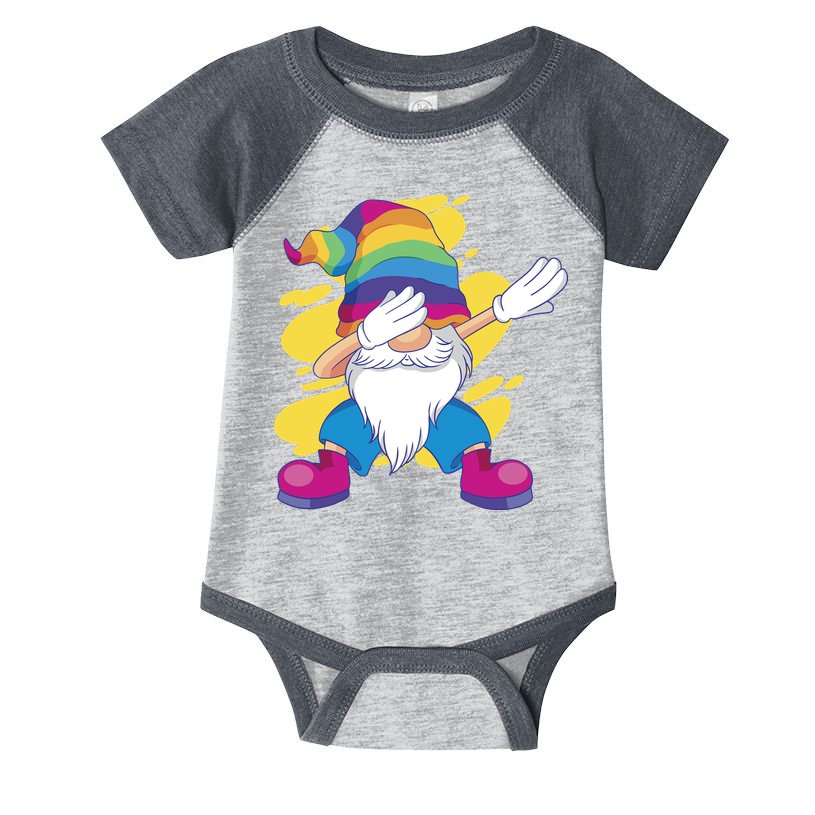 Dabbing Gnome Rainbow Infant Baby Jersey Bodysuit
