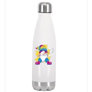 Dabbing Gnome Rainbow Stainless Steel Insulated Water Bottle