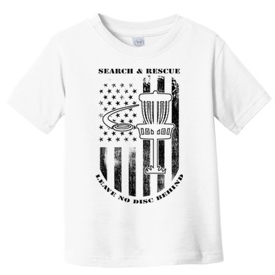 Disc Golf Rescue Squad Never Lose a Disc Black Toddler T-Shirt