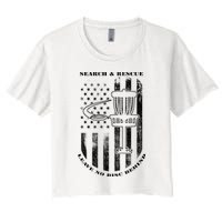 Disc Golf Rescue Squad Never Lose a Disc Black Women's Crop Top Tee
