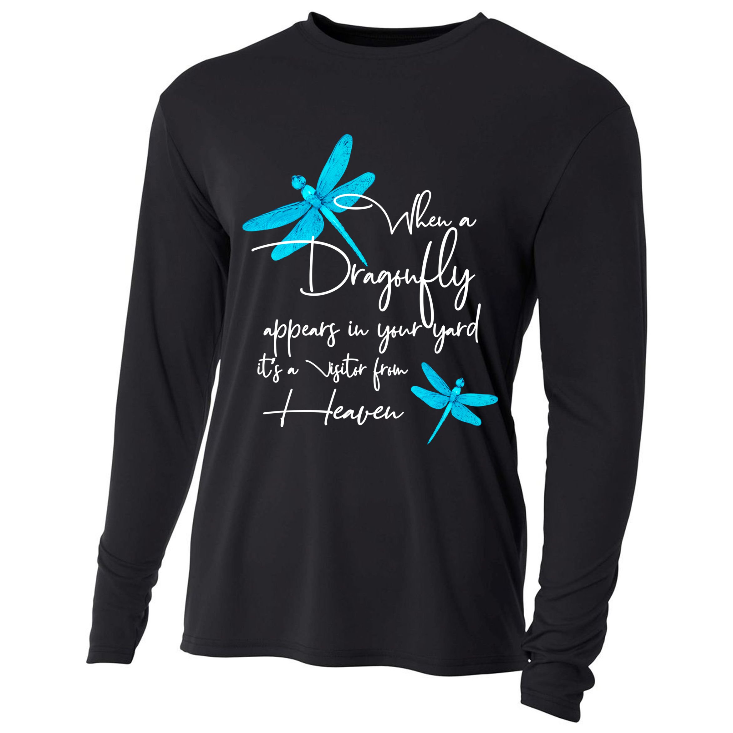 Dragonfly Gift Spiritual Faith Dragonflies Cooling Performance Long Sleeve Crew