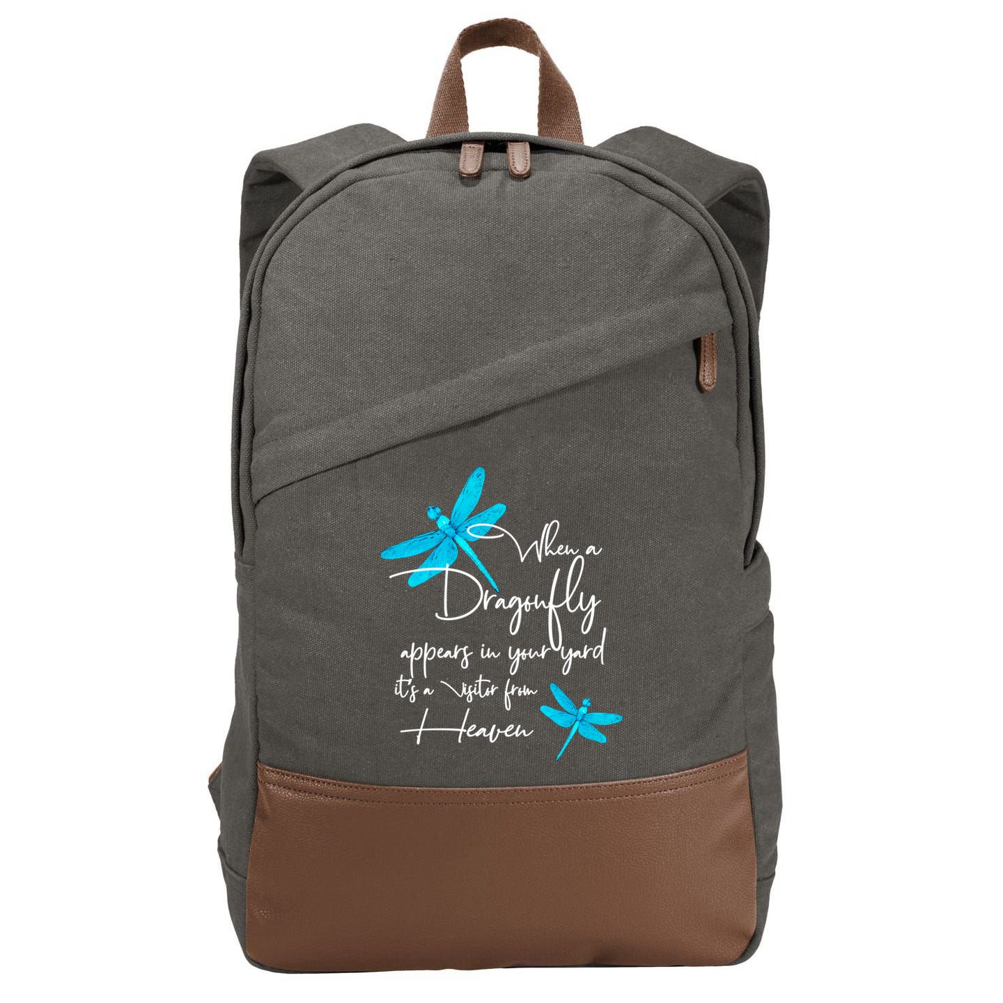 Dragonfly Gift Spiritual Faith Dragonflies Cotton Canvas Backpack