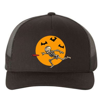 Disc Golfing Skeleton Halloween Disc Golf Halloween Yupoong Adult 5-Panel Trucker Hat