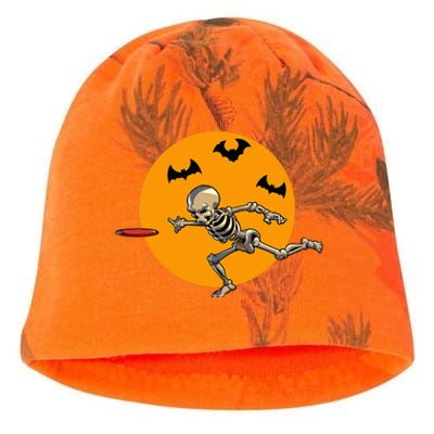 Disc Golfing Skeleton Halloween Disc Golf Halloween Kati - Camo Knit Beanie