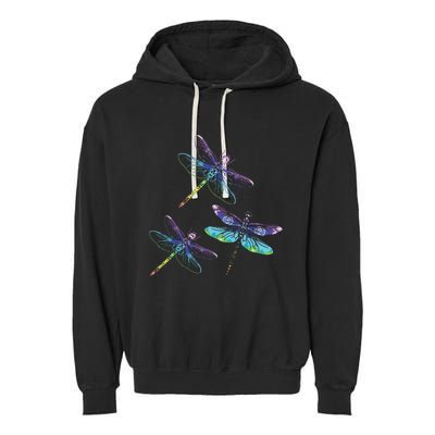 Dragonfly Gift Spirit Animal Chakra Color Dragonflies Garment-Dyed Fleece Hoodie