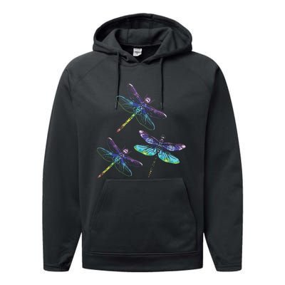 Dragonfly Gift Spirit Animal Chakra Color Dragonflies Performance Fleece Hoodie