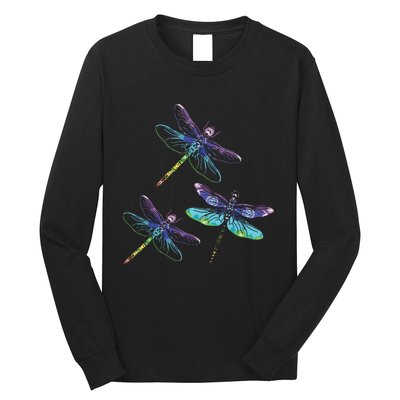 Dragonfly Gift Spirit Animal Chakra Color Dragonflies Long Sleeve Shirt