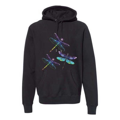 Dragonfly Gift Spirit Animal Chakra Color Dragonflies Premium Hoodie