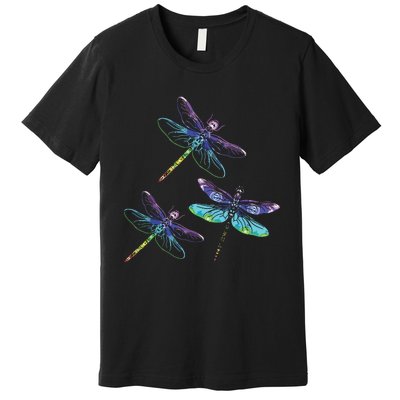 Dragonfly Gift Spirit Animal Chakra Color Dragonflies Premium T-Shirt